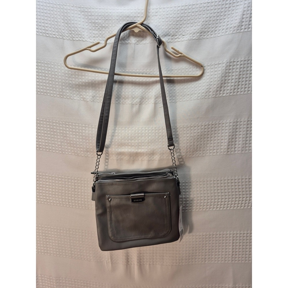 Rosetti gray crossbody shoulder bag adjustable